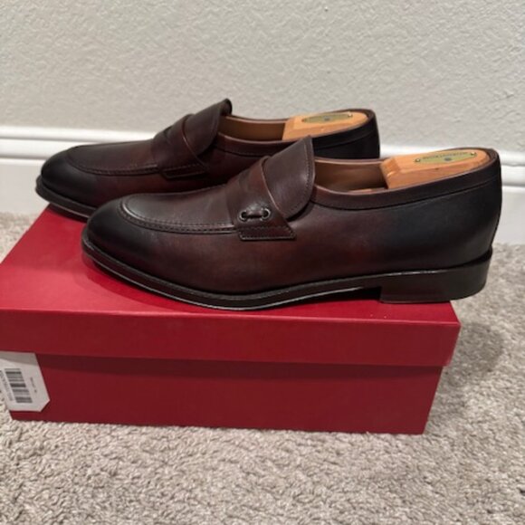 Salvatore Ferragamo Brown Leather Loafers display picture 3